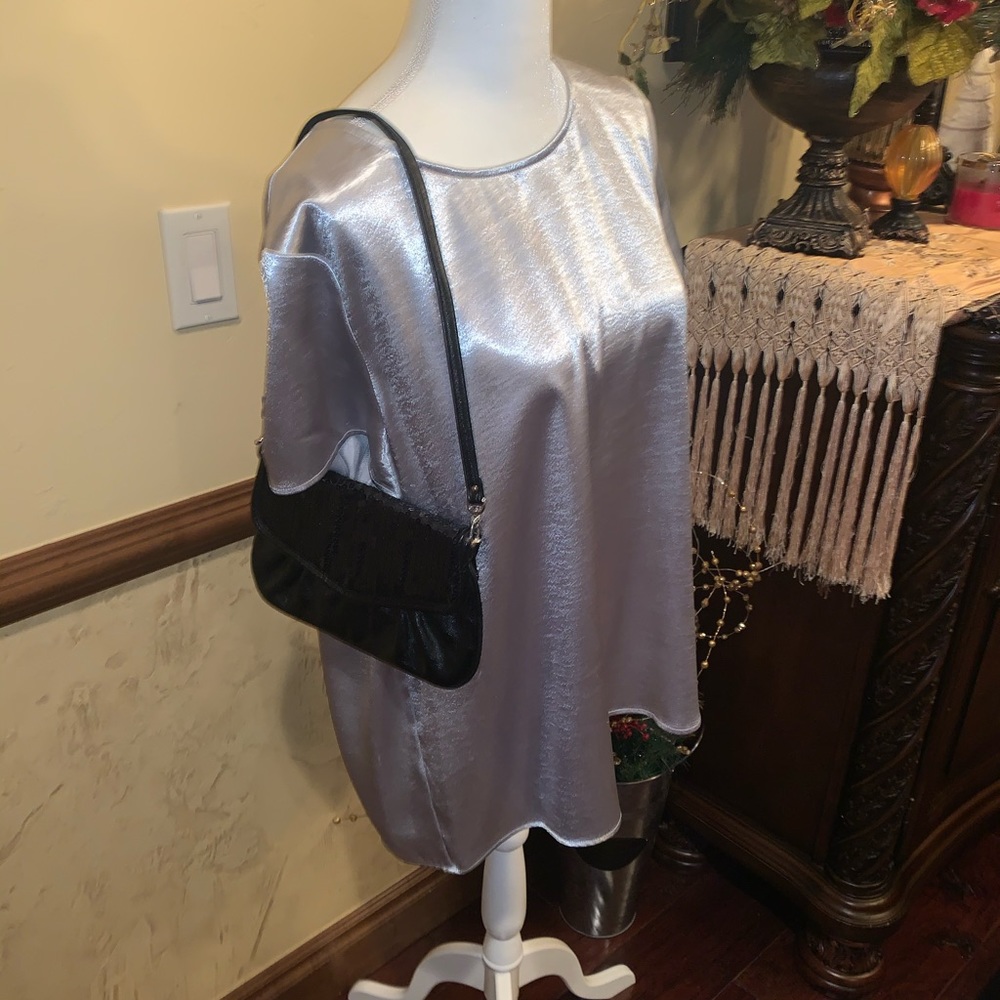 ***Nwot - Grace Adele Sequin Black Handbag - image 2